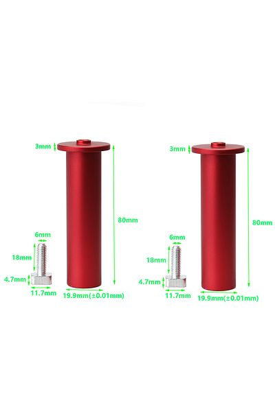 toohr 2pc Aluminum Alloy Guide Rail Track Workbench Peg Brake Bench Clamp 20mm Dog Hole Woodworking Table