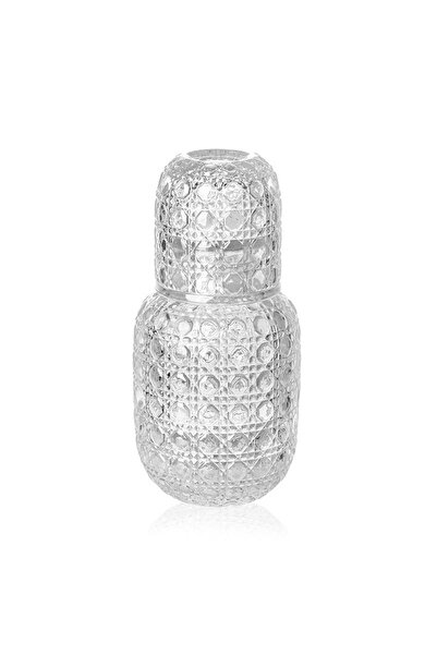 Choice مجموعة من 1 إبريق بجانب السرير وكوب ماء زجاجي إبريق ماء زجاجي عتيق مع ...