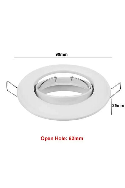 JOYINLED LED Spot Light Black/White LED Downlights Frame Round Fixture Holders Adjustable for MR16 GU10 Bu...
