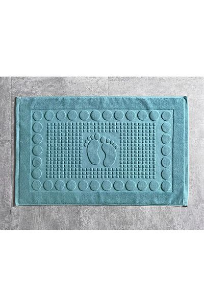 Choice 1pc 500mmx800mm Blue 380g Hotel Floor Towel White Foot Carpet Spa Shower Room Mats 100%cotton High Q