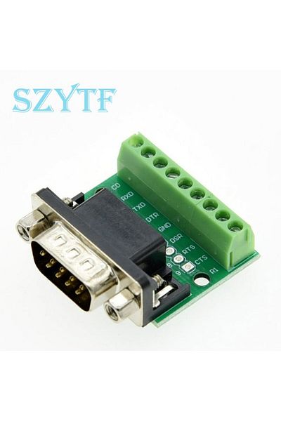 Choice (GREEN JADE) Db9 Male And Female Connector Adapter Screw Terminal 9-pin 9-hole Rs232 Rs485 Conversio