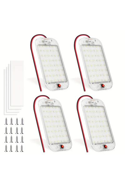Choice 4pcs Led Interior Light Strip Bar For Rv With Switch 48led Camper Ceiling Light 12v-80v Truck Camper