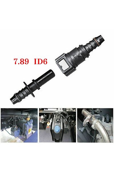 NIGHTKIST Car Fuel Line Coupler Hose Quick Release Connector ID6 7.89 Nylon Oil Line Pipe Adapter