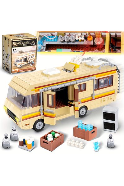 Choice 963pcs 986pcs Bus Building Set Buildable Bus Building Block Toy Accessories Educational Diy Rv Toy B
