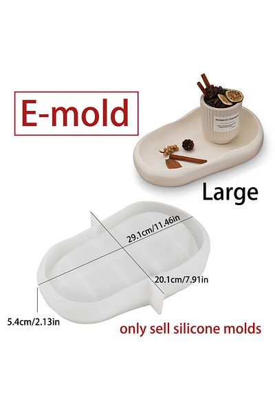 Choice E-mold Irregular Oval Pallet Concrete Mold Home Decor Trinkets Starfish Storage Tray Epoxy Resin Mol