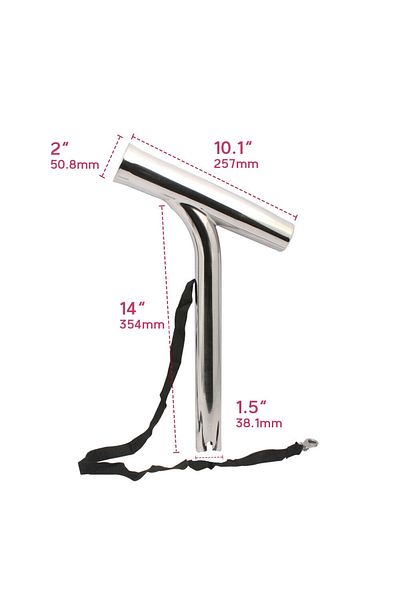 Choice Silver Highly Polished Stainless Steel Outrigger Fishing Rod Holder, Stylish Boat Accessories, 2Pcs