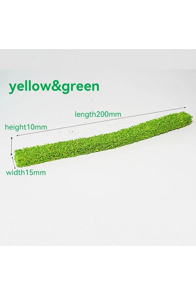 OUZEY 20cm 1 2pcs Shrub Strips Green Sand Table Miniature Model Simulation Diy Materials Grass Fence For O