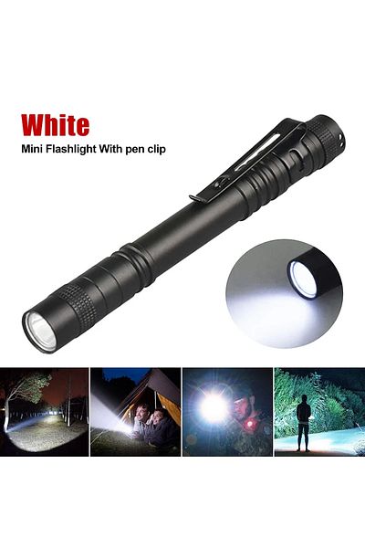 ZHIYU 1pc Long White Light Mini Portable Uv / White Flashligh Ultraviolet Black Light Torch Use Aaa Batter