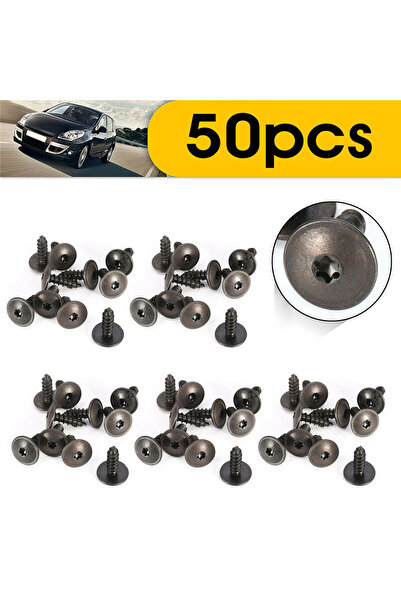 NIGHTKIST 50 قطعة/المجموعة غطاء المحرك أسفل صينية واقي من الرش قوس العجلة برغ...