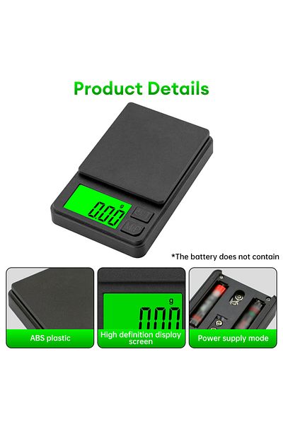 Choice 500g 0.01g 500g/0.01g Electronic Kitchen Scale Accurate Pocket Mini Jewelry gram Scale With Backligh