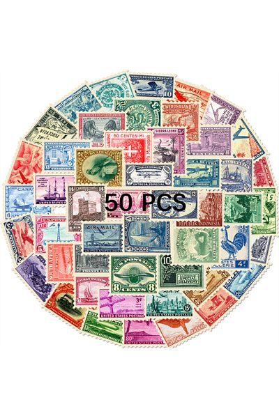 Choice Not Postage Stamps 50pcs Vintage Postage Stamp Aesthetic Classical Beauty Deco Paper Sticker For Sc