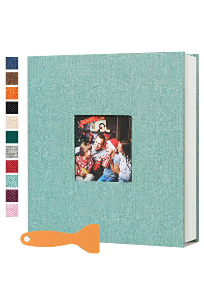 Choice ألبوم صور كبير فيروزي ذاتي اللصق، 20 ورقة/40 صفحة، ألبوم رفوف كتب DIY ...