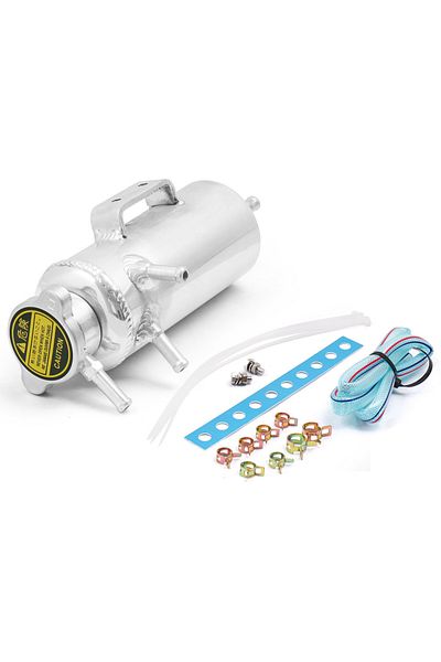 Choice Racing Universal 60MM Radiator Alloy Coolant Swirl Pot Breather Air Separator Tank Engine Coolant...