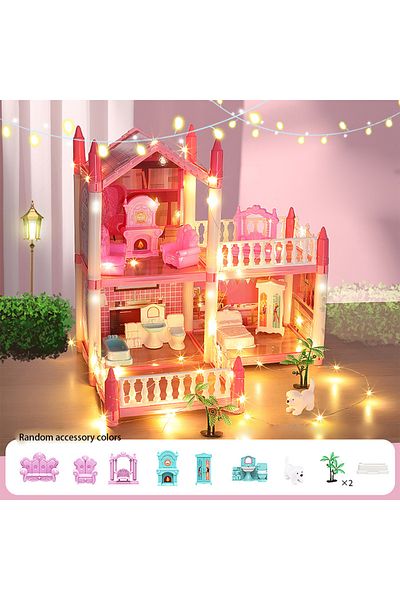 Choice 1pc Diy Princess House, Girl Play Toys, Doll House Castle Villa, Assembled House, Parent Child Inter