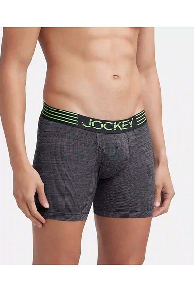 JOCKEY Move-Mens Microfiber Boxer Brief -MM06-01 Black