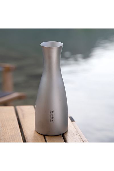 Choice Ta8615f Tiartisan Titanium Lightweight Japanese Styles Sake Bottle 450ml Outdoor Camping Portable Fl
