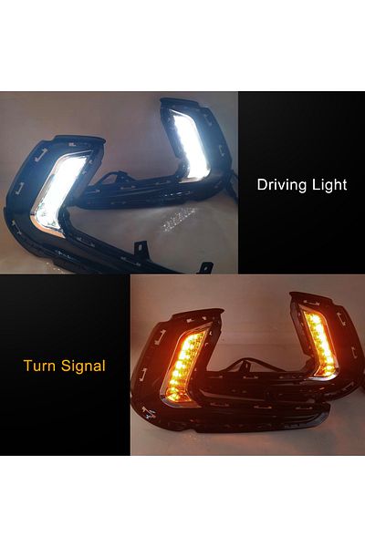 Choice مصابيح ضباب بيضاء وصفراء لسيارة هيونداي النترا 2016 2017 2018 مصباح ضباب LED DRL مصباح أمامي للمصابيح الأمامية