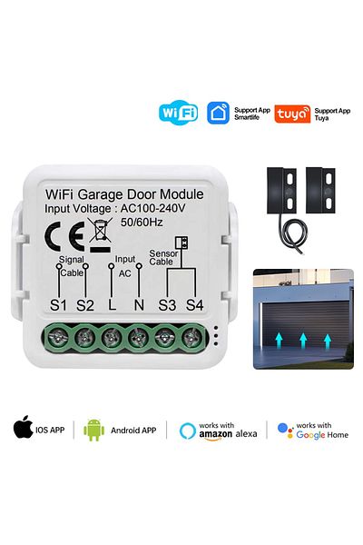 Choice Tuya Wifi Garage Door Opener Controller Smart Automatic Garage Door Switch App Remote Control For...