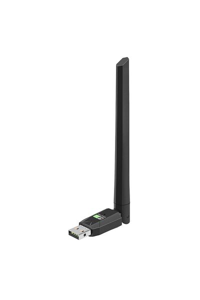 Choice بطاقة لاسلكية USB Free Drive 600 متر باللون الأسود، محول بلوتوث 5.0، كمبيوتر مكتبي، واي فاي ثنائي النطاق