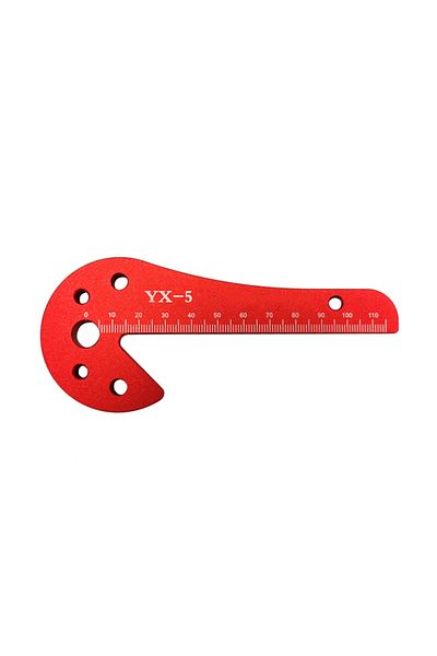 toohr 1pcs Red 1pc Woodworking Circle Center Scribe 45/90° Center Measuring Tool Line Gauges Aluminum Cent