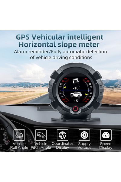 ZMFJH X95 Car GPS Slope Meter Digital Head Up Display Inclinometer Speedometer Off-road Car Pitch Slope...