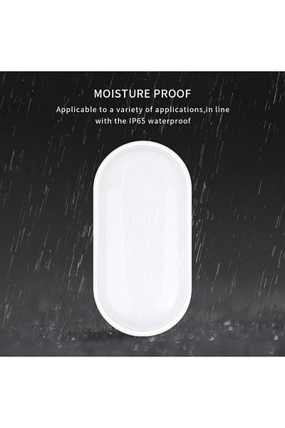 Choice Cold White Round 16w Round / Oval Led Moisture Proof Ceiling Lamp Ip65 Waterproof Bathroom Outdoor G
