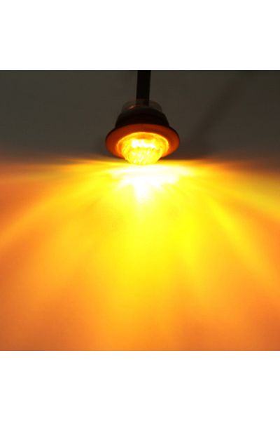 Choice 10pcs-amber 10pcs 24v Smoked Round Led Side Marker Lights Clearance Front Rear Signal Lamp Indicator