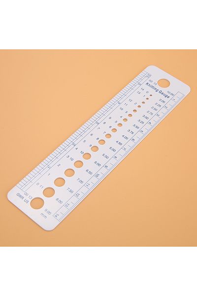 Choice 1pcs 1/2pcs Knitting Accessories Needle Gauge Inch Sewing Ruler Tool Cm 2-10mm Size Measure Sewing T
