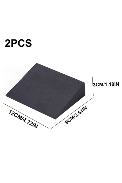 APWIKOGER قطعتان 12×9×3 سم قطعتان من مكعبات اليوغا الإسفينية خفيفة الوزن لتمارين القرفصاء واليوغا، لوح مائل للتمدد والجزء السفلي من المعصم