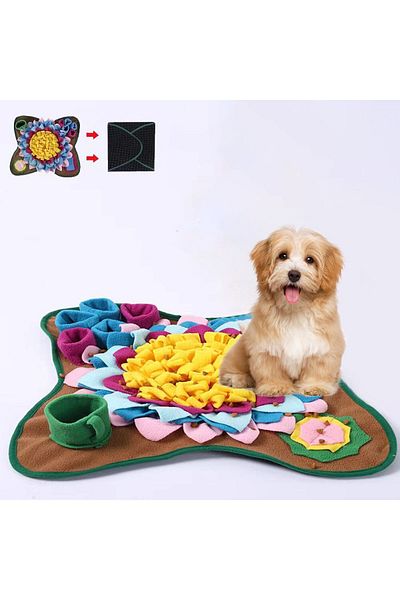Choice Brown Good Quality Pet Snuffle Mat For Dogs,interactive Feed Puzzle For Boredom Comfort And Softnes