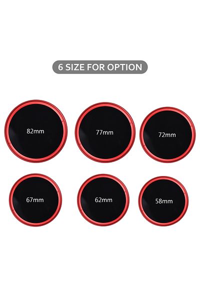 Arealer 77mm FOTGA 58/ 67/ 72/ 77/ 82mm Slim ND Fader Variable Filter Neutral Density ND2 to ND400 Red for C