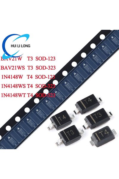 Choice 1n4148w T4 Sod-123 100pcs/lot 1n4148w T4 Bav21w T3 Sod-123 1n4148ws Bav21ws Sod-323 1n4148wt Sod-523