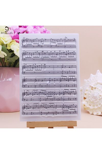 Choice Music Background Alinacutle Clear Stamps Music Background Diy Scrapbooking Card Album Paper Craft Ru