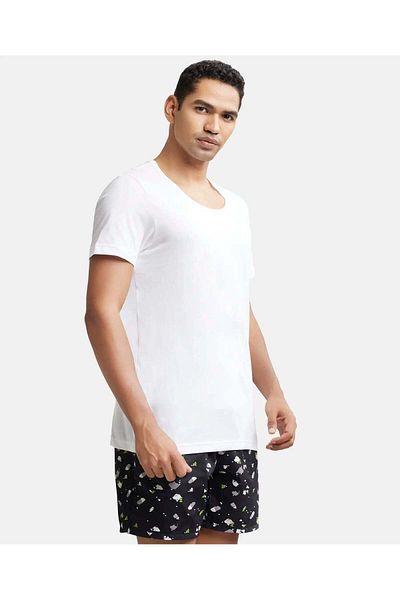 JOCKEY تي شيرت Elance ذو الرقبة المستديرة S/S 8826-01 أبيض