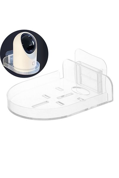 SDJZT Clear 1pc New Security Surveillance Cctv Camera Holder Stand Home Self-adhesive Drill-free Fixer New