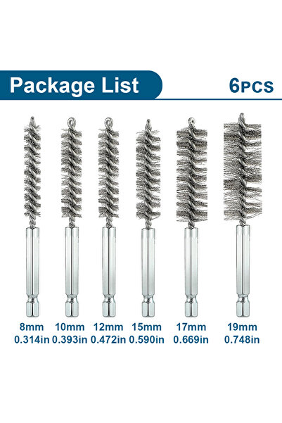 Choice 8 10 12 15 17 19 مم 8/10/12/15/17/19 مم مجموعة فرشاة تنظيف الأنابيب ال...