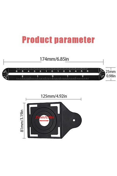 Choice 6 Fold Ruler 6 Fold Construction Angle Measuring Ruler Aluminum Alloy Perforated Mold Template Tool
