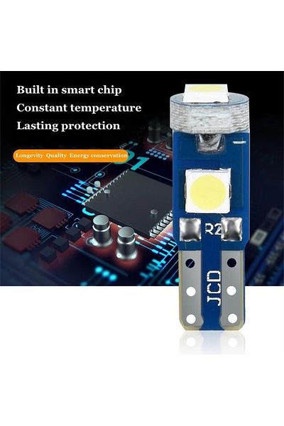 Choice Blue 10pcs Super Bright Led T5 3smd Car Motorcycle Dashboard Light Wedge Instrument Lamp Indicator S