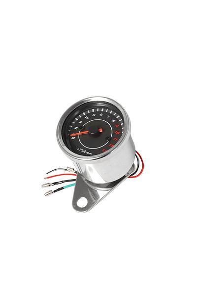 JNYD Chrome 1000rpm Universal Motorcycle Tachometer Led Screen Dc 12v Meter Gauge 13k Speedometer Motorbi