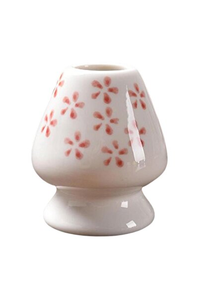 Choice1 حامل خفاقة ماتشا ياباني باللونين الأحمر والأبيض، أدوات شاي ماتشا، وعاء خفاقة ماتشا مصنوع يدويًا