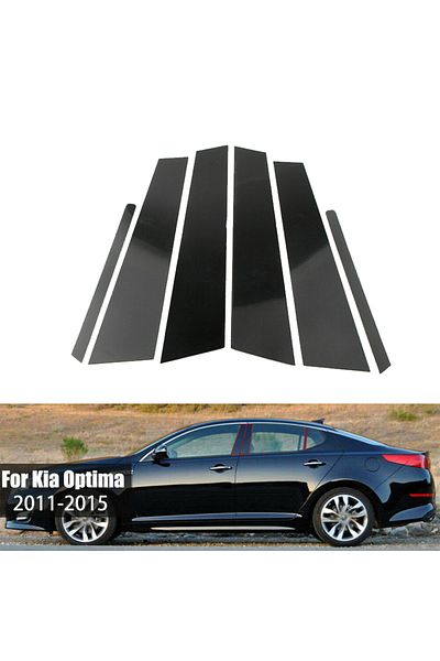 Choice Fit For KIA Optima K5 2011 2012 2013 2014 2015 Gloss Paino Black Pillar Posts Door Side Window Tr...