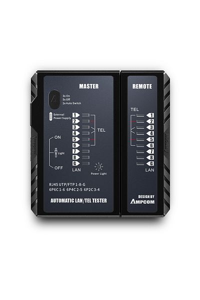Choice AMPCOM Network Cable Tester LAN Wire Tester Tool Networking Tool Ethernet Cable Repair For RJ45 R...