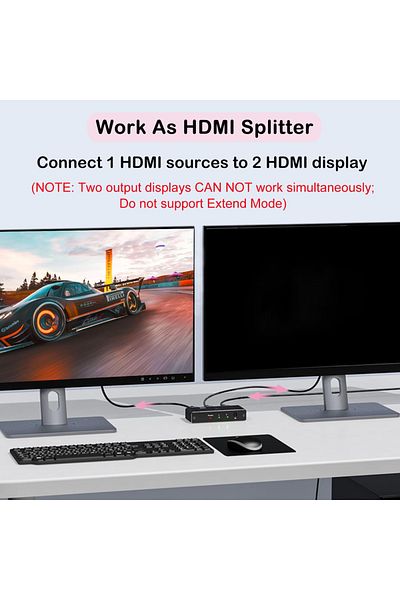 lieve Other Black 8k Bi-directional Hdmi2.1 Switcher 2x1 4k@120hz 48gbps Ultra Hd Hdmi Splitter Switch 2 I