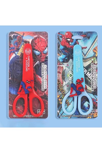 Choice Random 1pcs Anime Spider-man Scissors Marvel Children Safety Protective Handmade Scissors Cartoon C