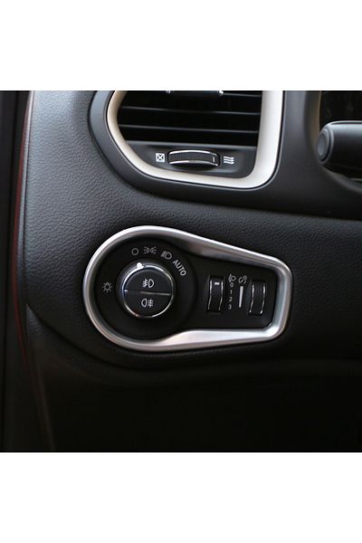 Choice ABS Car Headlight Adjustment Button Switch Trim Cover Sticker for Jeep Renegade 2015 - 2023