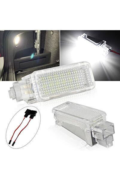 APMATAUTO 2 قطعة من المصابيح 2 قطعة من Canbus سيارة LED بيضاء مصباح إضاءة باب...