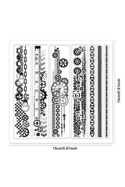 Choice Aech-15312 1pc Chain Gear Lace Border Clear Stamps For Cards Making Silicone For Diy Scrapbooking Ph