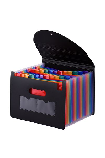 Choice Multi 24 Pockets Expanding File Folder With Cover Accordian File Organizer A4 Letter Size Document O
