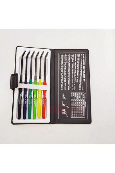 Choice 6pcs Tools 6pcs Tools Hardness Tester Checker File Hrc40-hrc65 Set Tool Black Box /lot