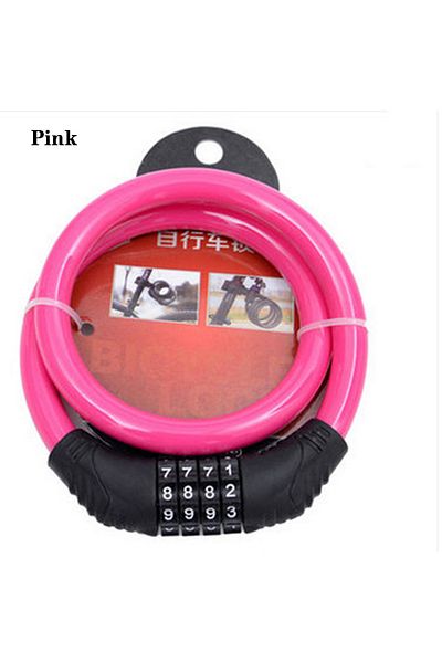 Choice Pink 4 Digit Strong Heavy Duty Cycle Security Bicycle Lock Combination Number Bike Lock Password Res